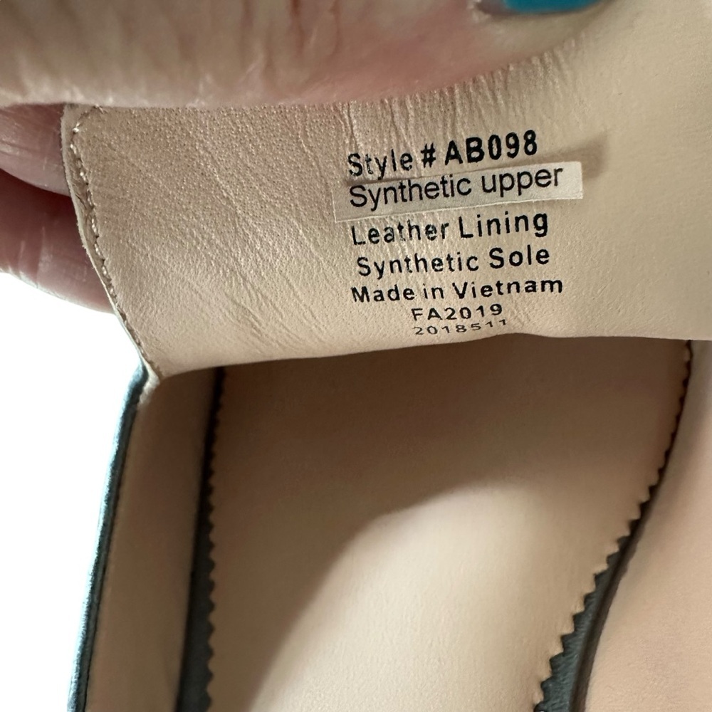 New J. Crew Pointed Toe Mule Slides In Gray Glitt… - image 8